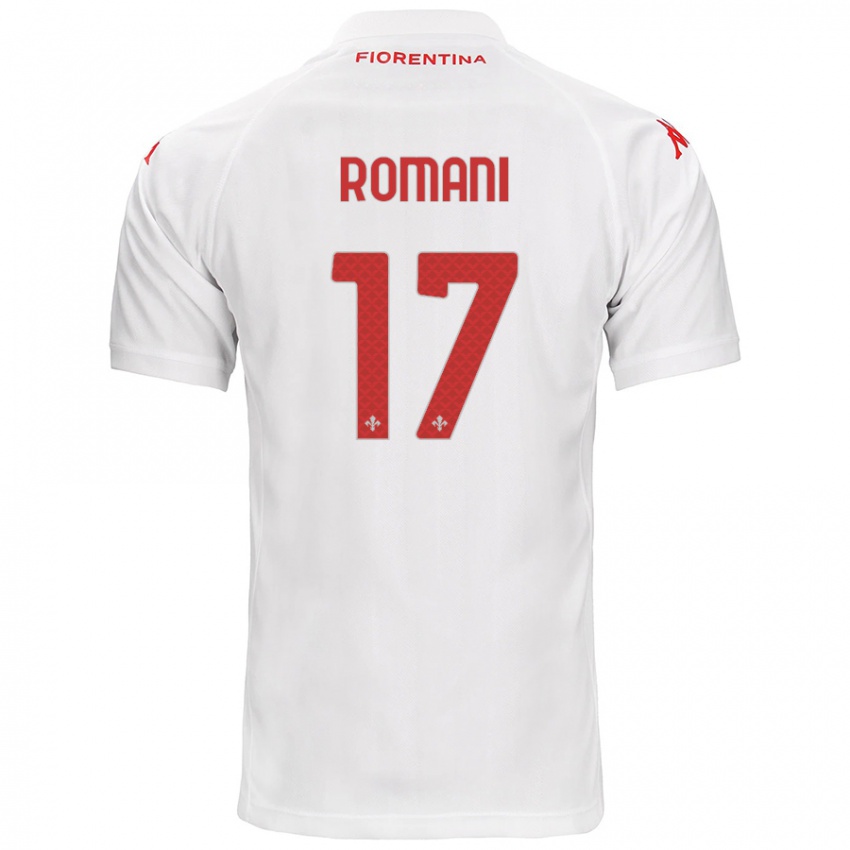 Gyermek Lorenzo Romani #17 Fehér Idegenbeli Jersey 2024/25 Mez Póló Ing