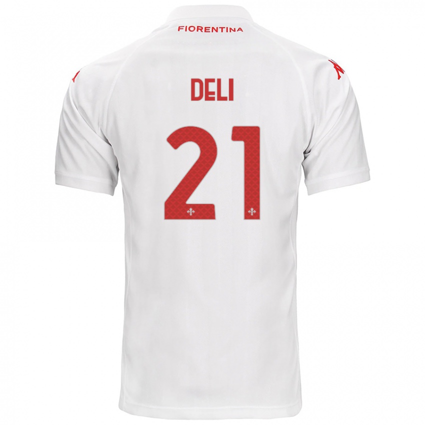 Gyermek Lapo Deli #21 Fehér Idegenbeli Jersey 2024/25 Mez Póló Ing