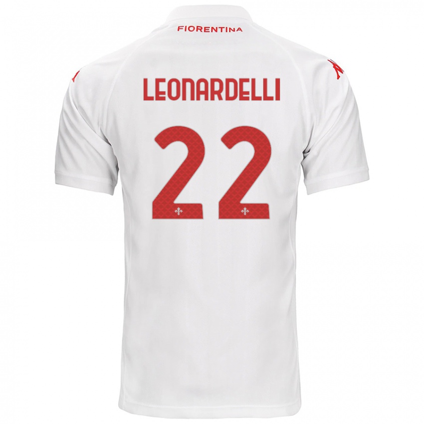 Gyermek Pietro Leonardelli #22 Fehér Idegenbeli Jersey 2024/25 Mez Póló Ing