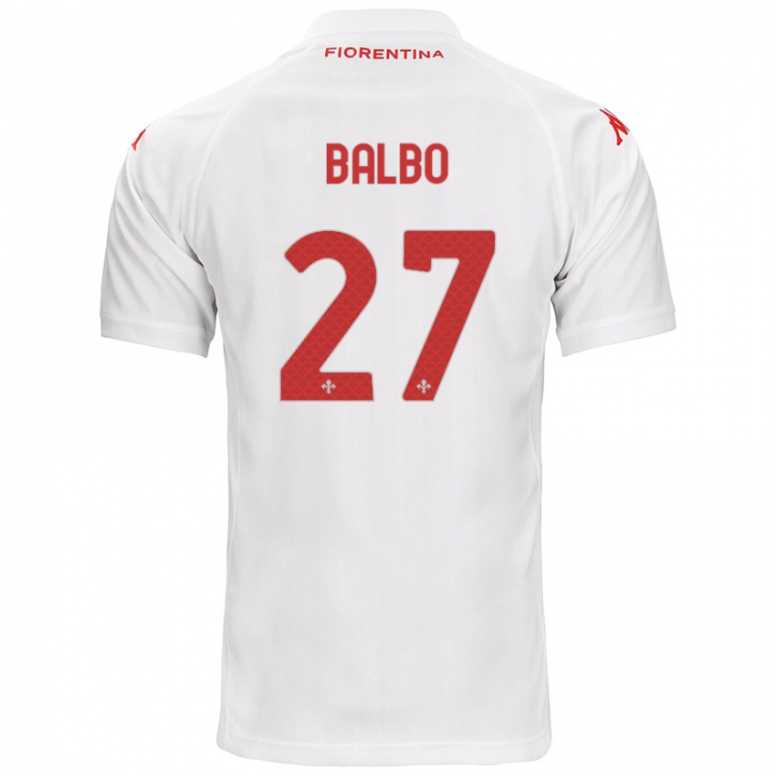 Gyermek Luis Balbo #27 Fehér Idegenbeli Jersey 2024/25 Mez Póló Ing