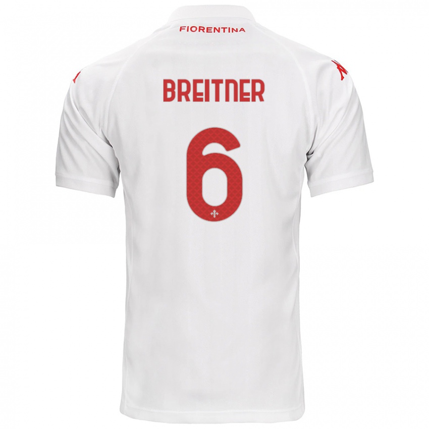 Gyermek Stephanie Breitner #6 Fehér Idegenbeli Jersey 2024/25 Mez Póló Ing