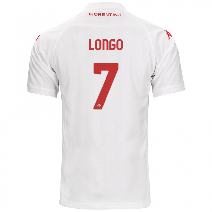 Gyermek Miriam Longo #7 Fehér Idegenbeli Jersey 2024/25 Mez Póló Ing