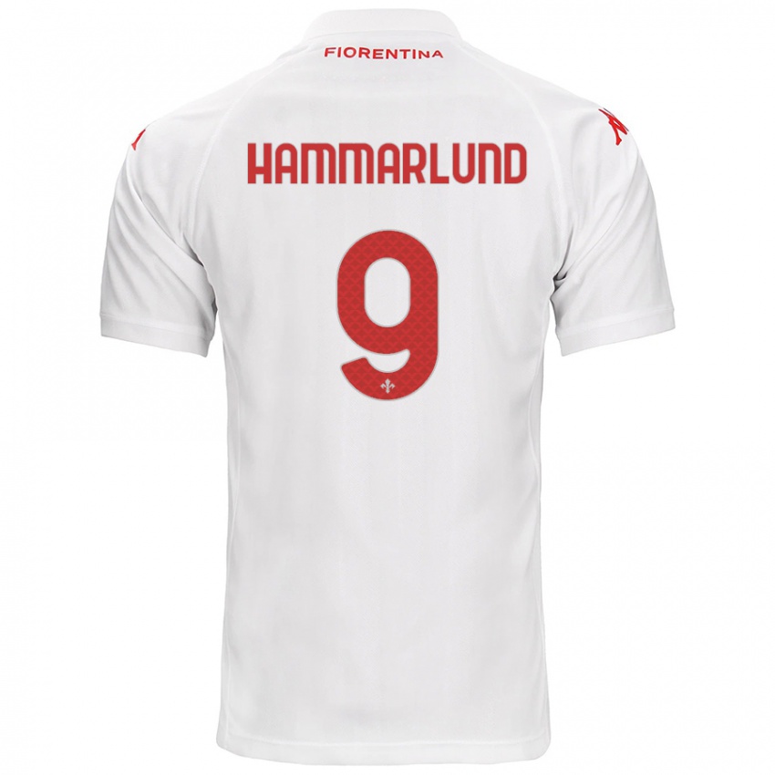 Gyermek Pauline Hammarlund #9 Fehér Idegenbeli Jersey 2024/25 Mez Póló Ing