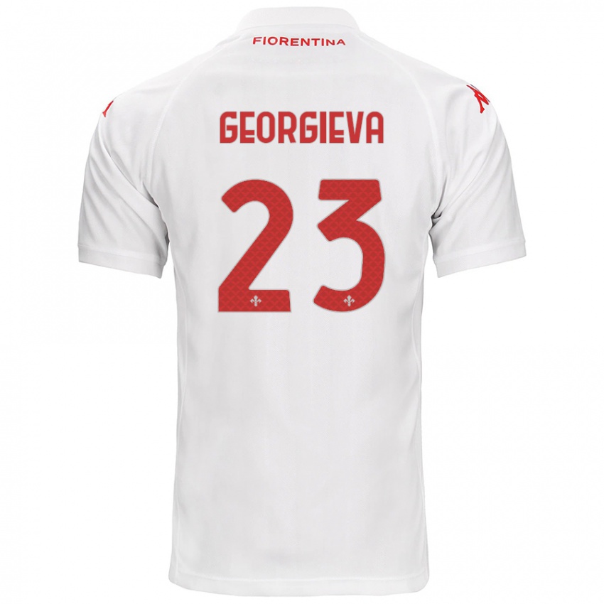 Gyermek Marina Georgieva #23 Fehér Idegenbeli Jersey 2024/25 Mez Póló Ing