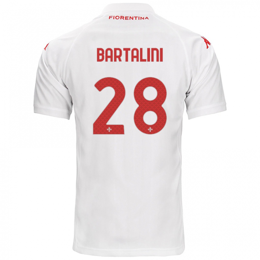 Gyermek Viola Bartalini #28 Fehér Idegenbeli Jersey 2024/25 Mez Póló Ing