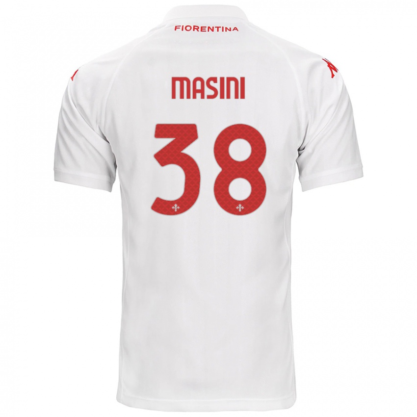 Gyermek Linda Masini #38 Fehér Idegenbeli Jersey 2024/25 Mez Póló Ing