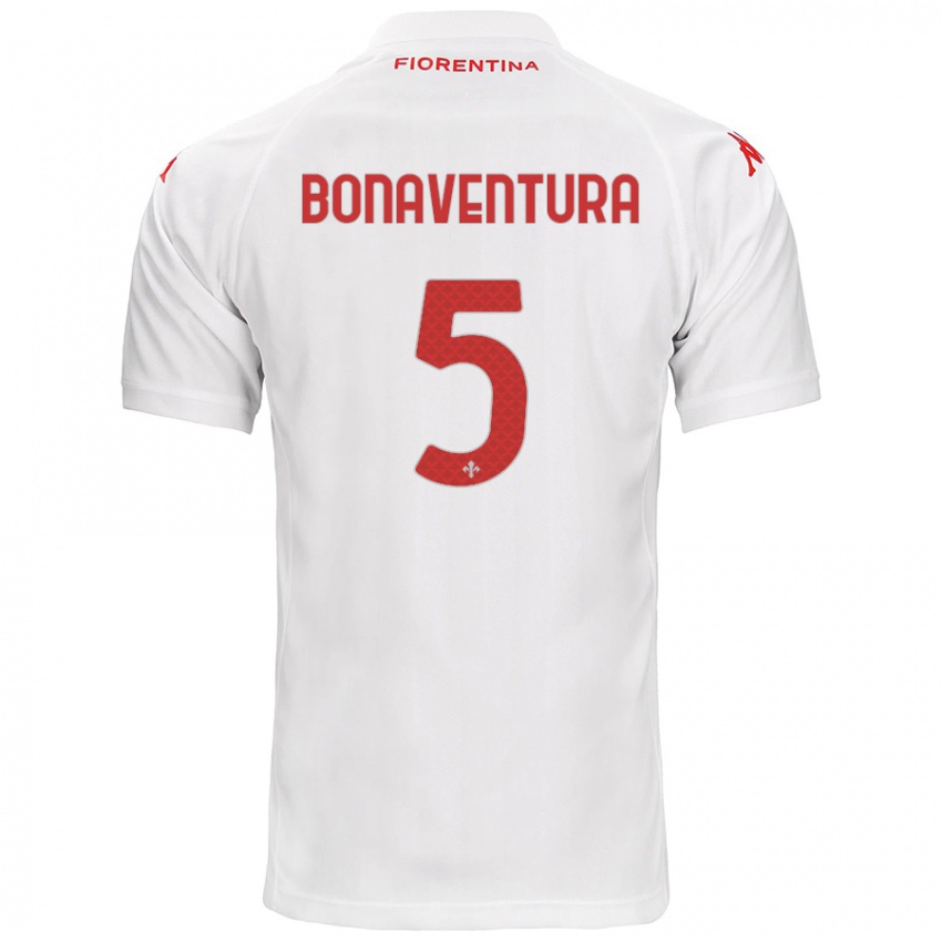 Gyermek Giacomo Bonaventura #5 Fehér Idegenbeli Jersey 2024/25 Mez Póló Ing