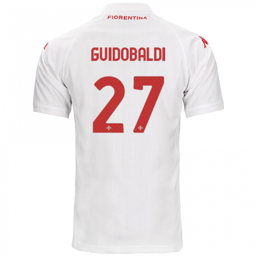 Gyermek Filippo Guidobaldi #27 Fehér Idegenbeli Jersey 2024/25 Mez Póló Ing