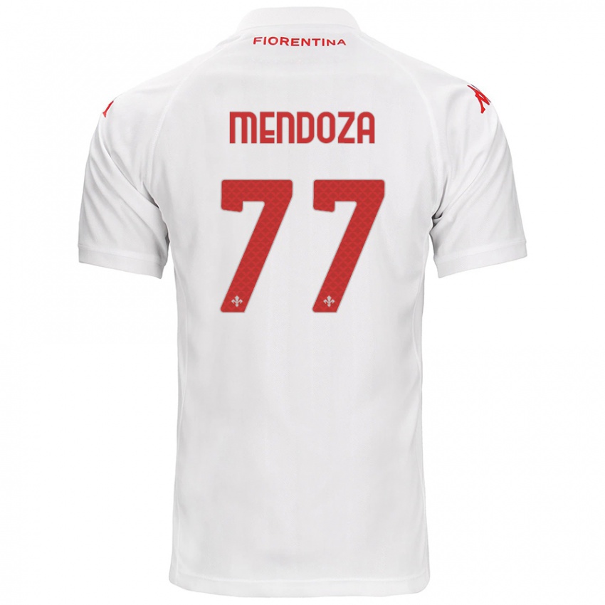 Gyermek William Mendoza #77 Fehér Idegenbeli Jersey 2024/25 Mez Póló Ing