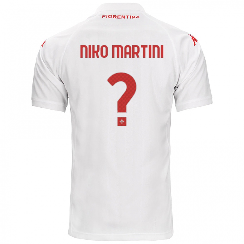 Gyermek Niko Martini #0 Fehér Idegenbeli Jersey 2024/25 Mez Póló Ing