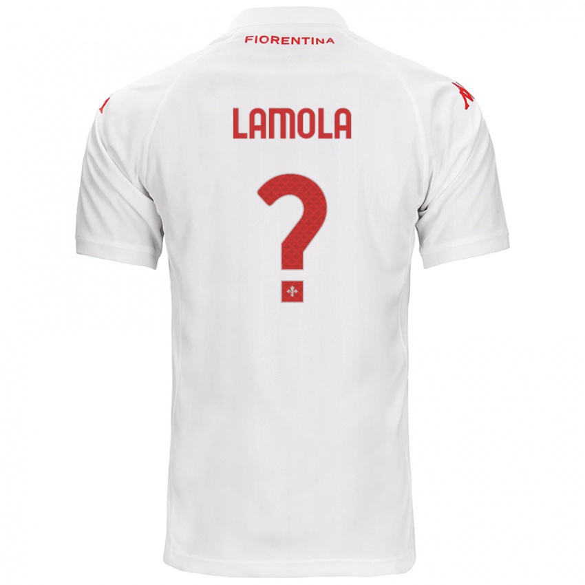 Gyermek Lorenzo Lamola #0 Fehér Idegenbeli Jersey 2024/25 Mez Póló Ing