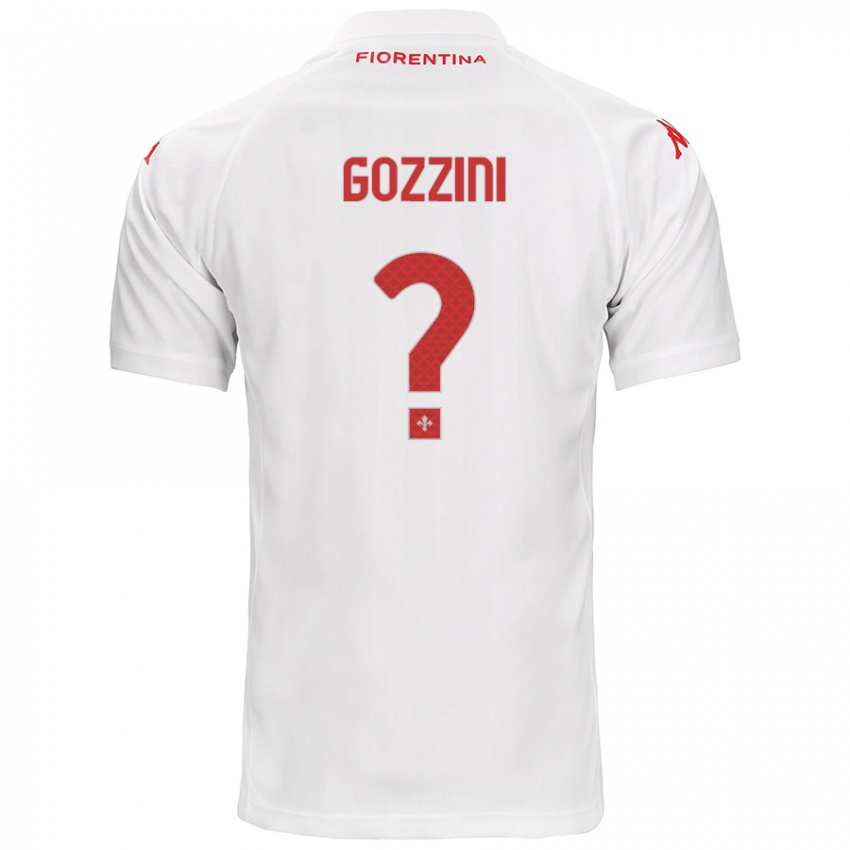 Gyermek Gozzini #0 Fehér Idegenbeli Jersey 2024/25 Mez Póló Ing