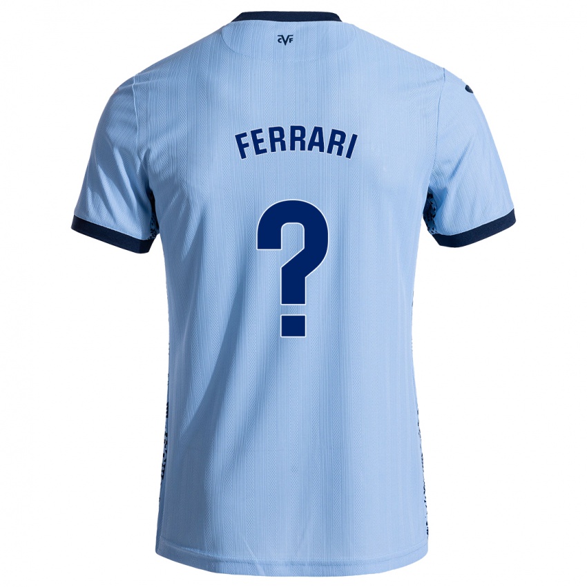 Gyermek Andrés Ferrari #0 Ég Kék Idegenbeli Jersey 2024/25 Mez Póló Ing