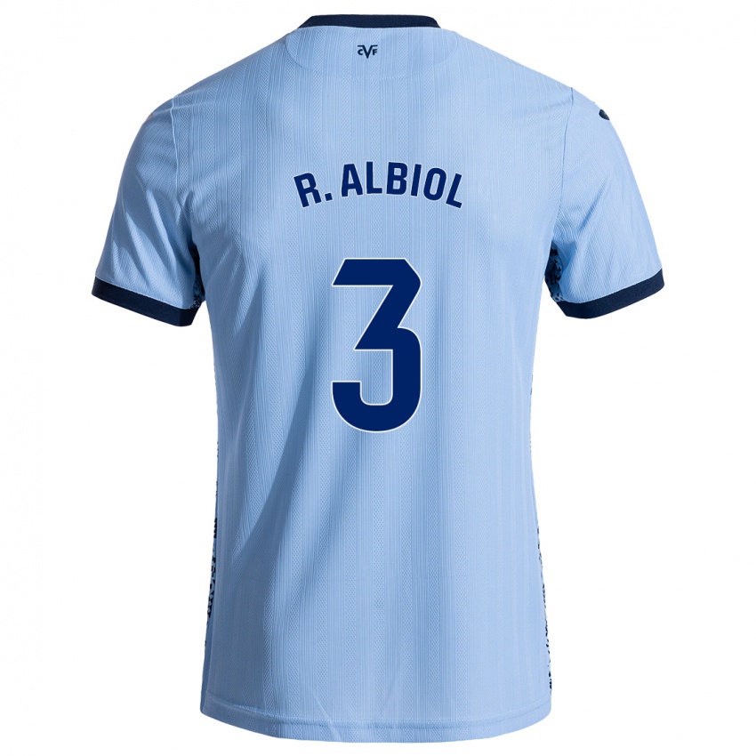 Gyermek Raúl Albiol #3 Ég Kék Idegenbeli Jersey 2024/25 Mez Póló Ing