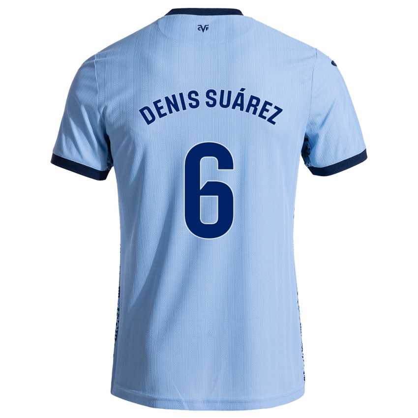 Gyermek Denis Suárez #6 Ég Kék Idegenbeli Jersey 2024/25 Mez Póló Ing