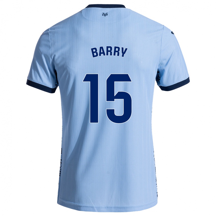 Gyermek Thierno Barry #15 Ég Kék Idegenbeli Jersey 2024/25 Mez Póló Ing