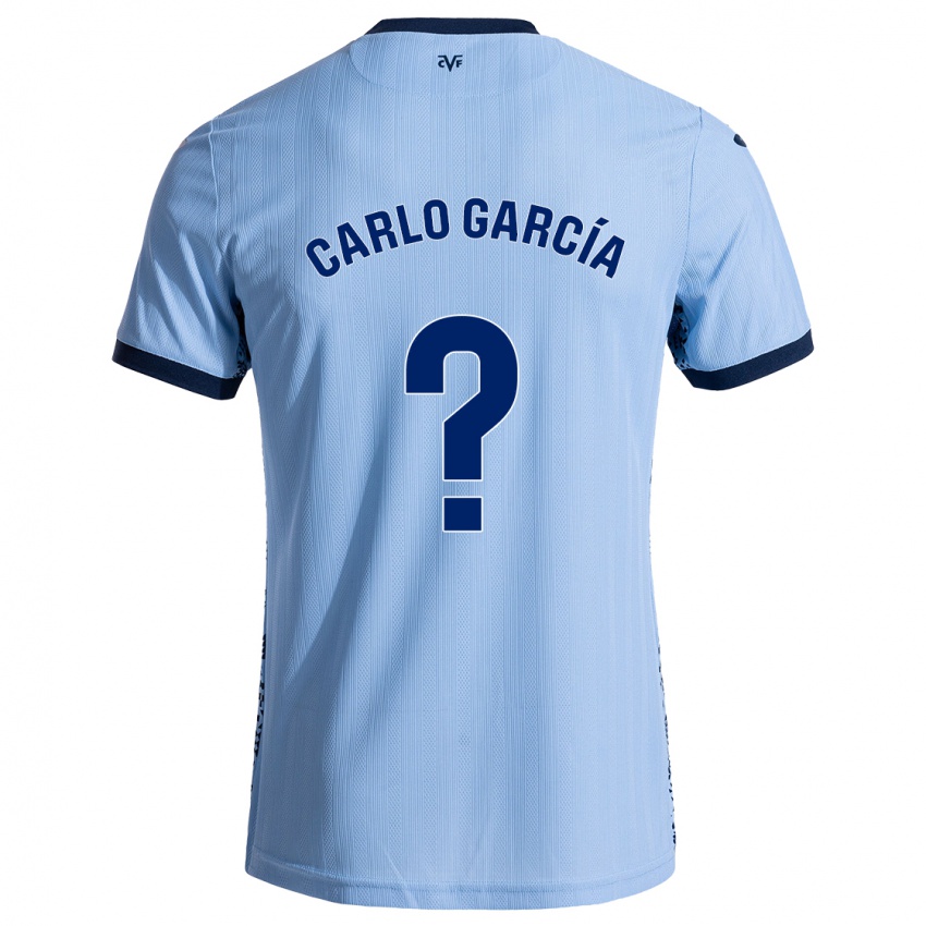 Gyermek Carlo García #0 Ég Kék Idegenbeli Jersey 2024/25 Mez Póló Ing