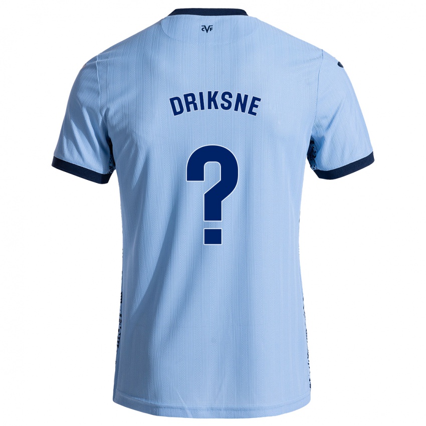 Gyermek Daniels Driksne #0 Ég Kék Idegenbeli Jersey 2024/25 Mez Póló Ing