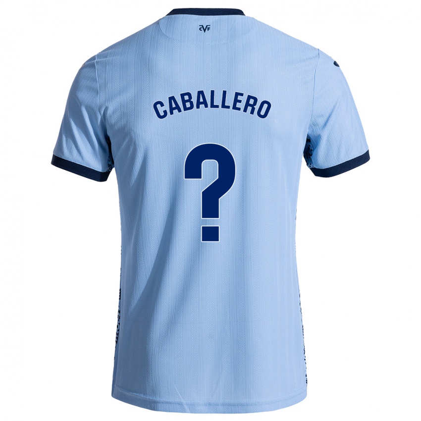 Gyermek Jesús Caballero #0 Ég Kék Idegenbeli Jersey 2024/25 Mez Póló Ing