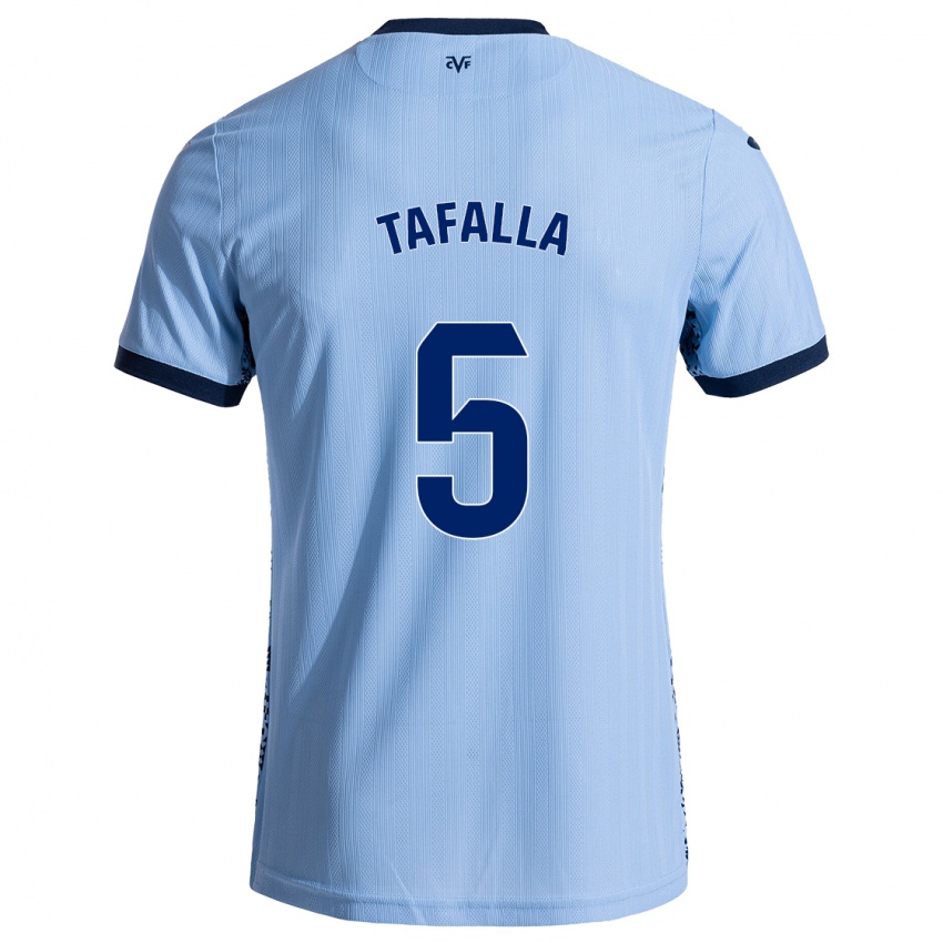 Gyermek Fran Tafalla #5 Ég Kék Idegenbeli Jersey 2024/25 Mez Póló Ing