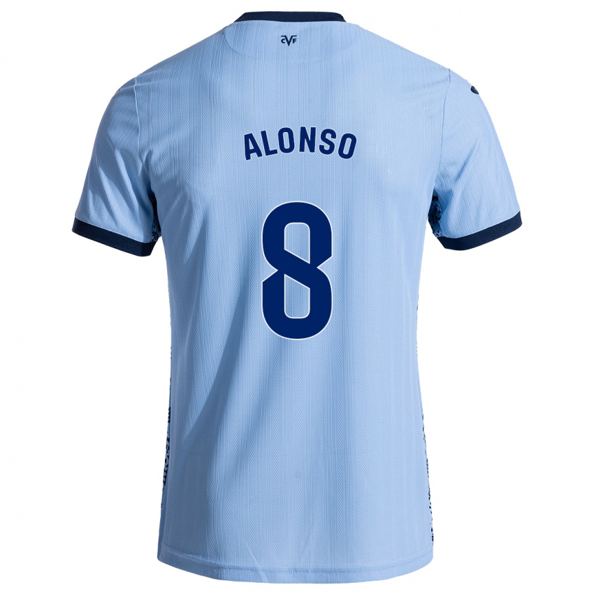 Gyermek Rodri Alonso #8 Ég Kék Idegenbeli Jersey 2024/25 Mez Póló Ing