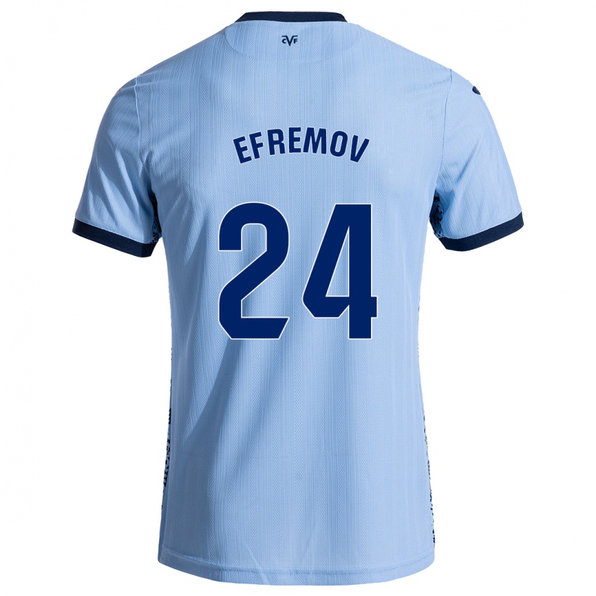 Gyermek Anton Efremov #24 Ég Kék Idegenbeli Jersey 2024/25 Mez Póló Ing