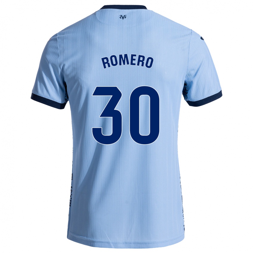 Gyermek Lucía Romero #30 Ég Kék Idegenbeli Jersey 2024/25 Mez Póló Ing