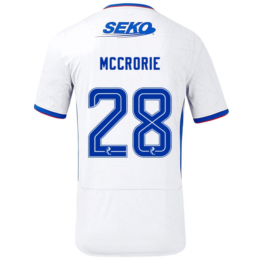 Gyermek Robby Mccrorie #28 Fehér Kék Idegenbeli Jersey 2024/25 Mez Póló Ing