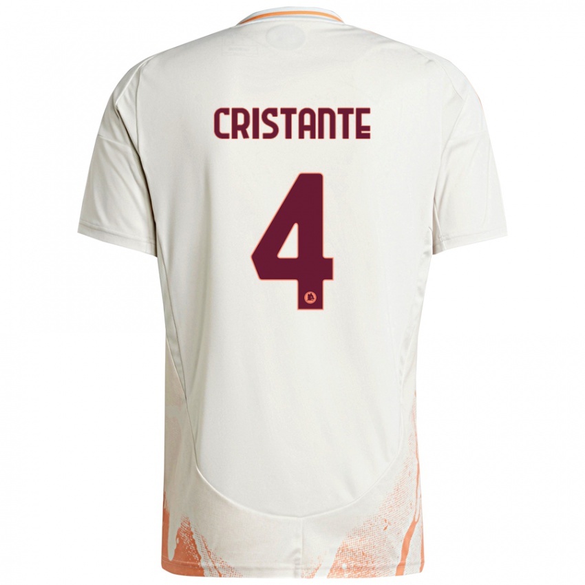 Gyermek Bryan Cristante #4 Krém Fehér Narancs Idegenbeli Jersey 2024/25 Mez Póló Ing