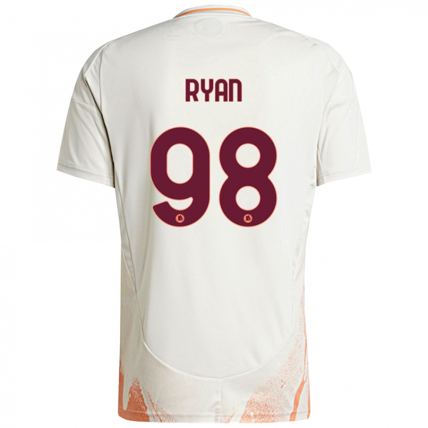 Gyermek Mathew Ryan #98 Krém Fehér Narancs Idegenbeli Jersey 2024/25 Mez Póló Ing