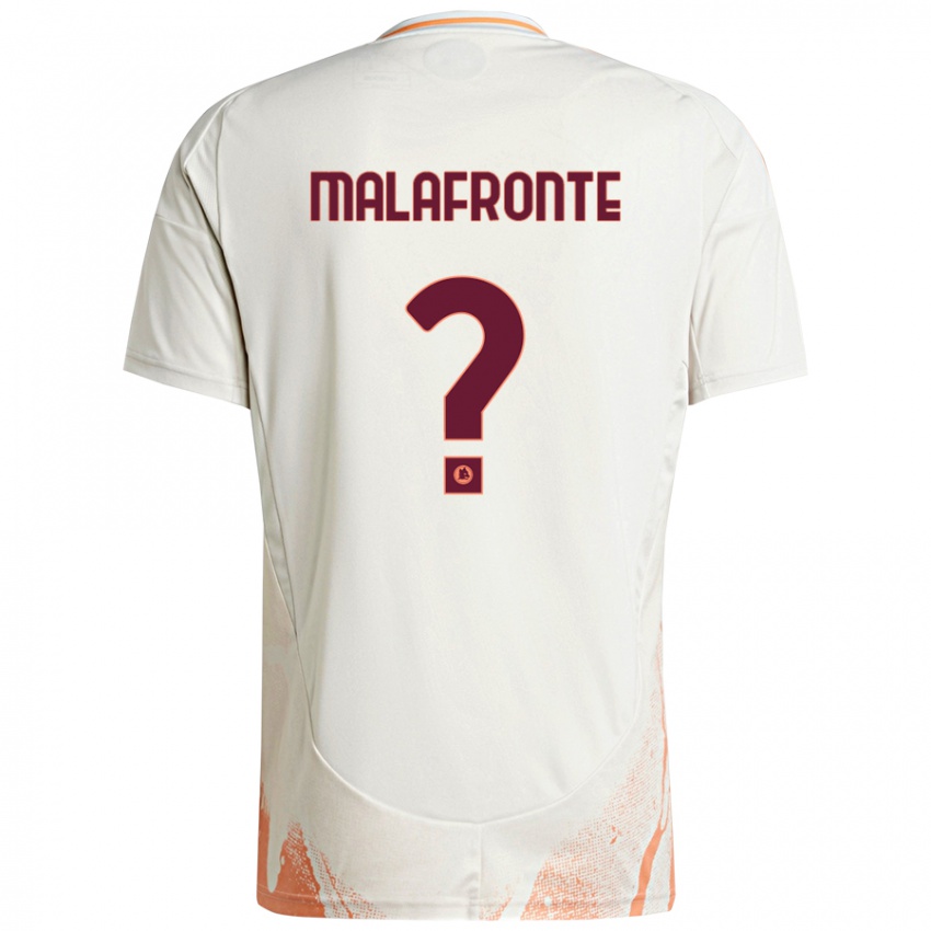 Gyermek Matteo Malafronte #0 Krém Fehér Narancs Idegenbeli Jersey 2024/25 Mez Póló Ing