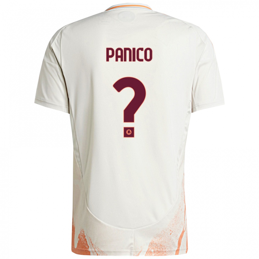 Gyermek Francesco Panico #0 Krém Fehér Narancs Idegenbeli Jersey 2024/25 Mez Póló Ing