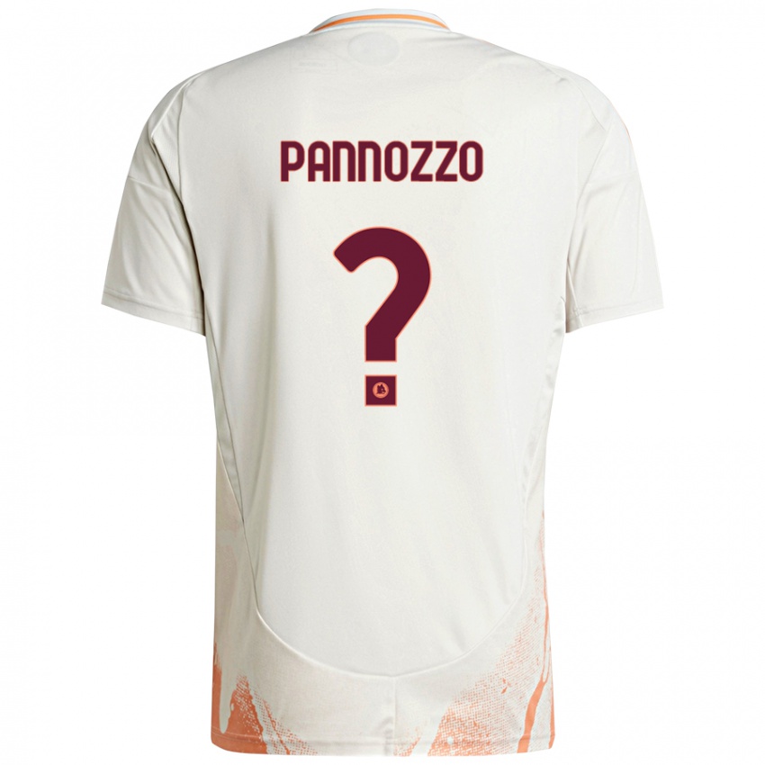 Gyermek Nicolò Pannozzo #0 Krém Fehér Narancs Idegenbeli Jersey 2024/25 Mez Póló Ing