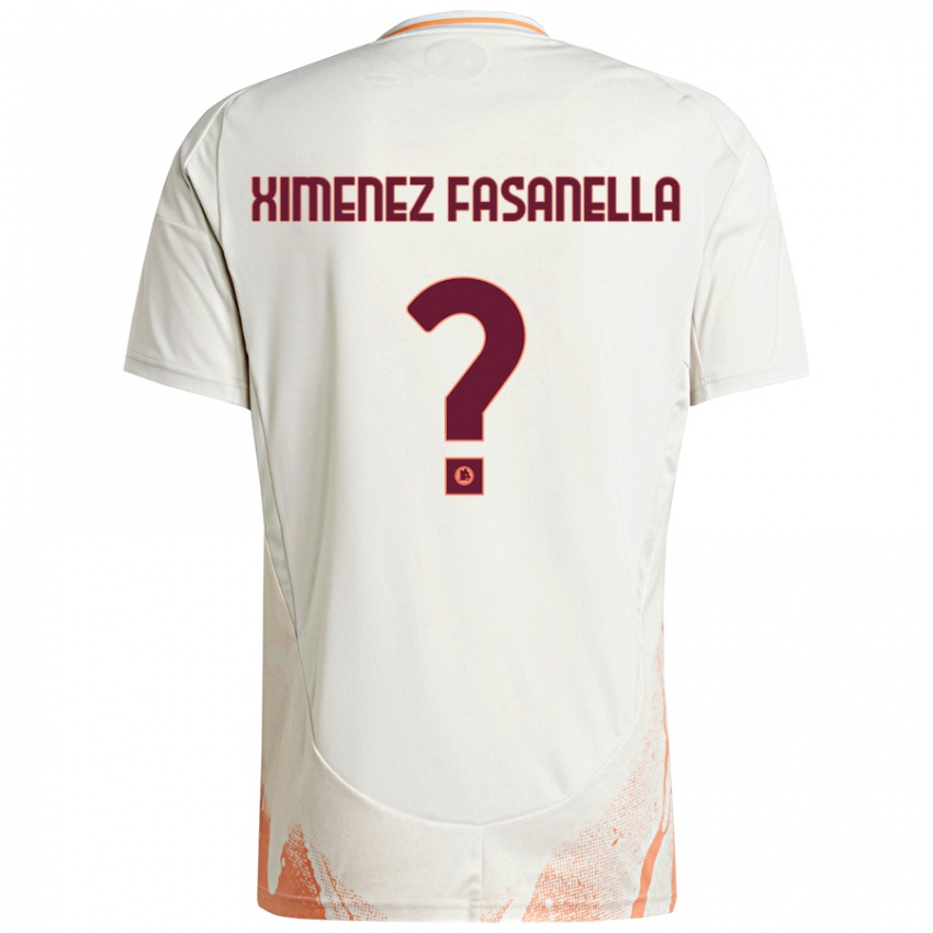 Gyermek Rafael Ximenez Fasanella #0 Krém Fehér Narancs Idegenbeli Jersey 2024/25 Mez Póló Ing