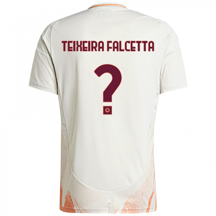 Gyermek Pietro Teixeira Falcetta #0 Krém Fehér Narancs Idegenbeli Jersey 2024/25 Mez Póló Ing