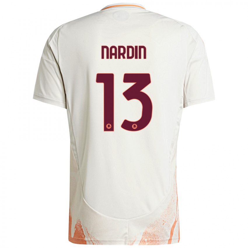 Gyermek Federico Nardin #13 Krém Fehér Narancs Idegenbeli Jersey 2024/25 Mez Póló Ing