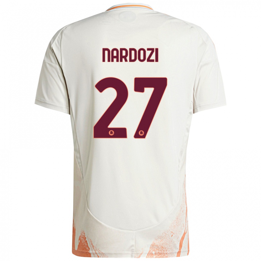 Gyermek Manuel Nardozi #27 Krém Fehér Narancs Idegenbeli Jersey 2024/25 Mez Póló Ing