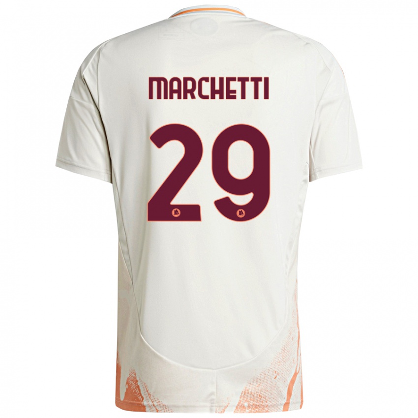 Gyermek Tommaso Marchetti #29 Krém Fehér Narancs Idegenbeli Jersey 2024/25 Mez Póló Ing