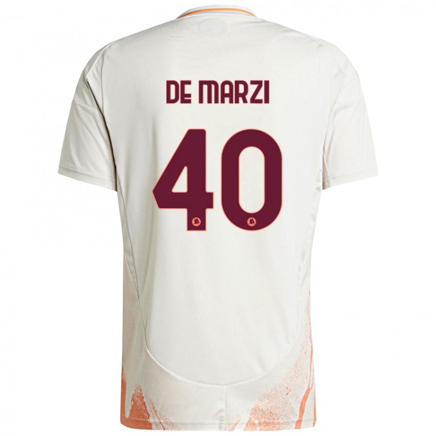 Gyermek Giorgio De Marzi #40 Krém Fehér Narancs Idegenbeli Jersey 2024/25 Mez Póló Ing