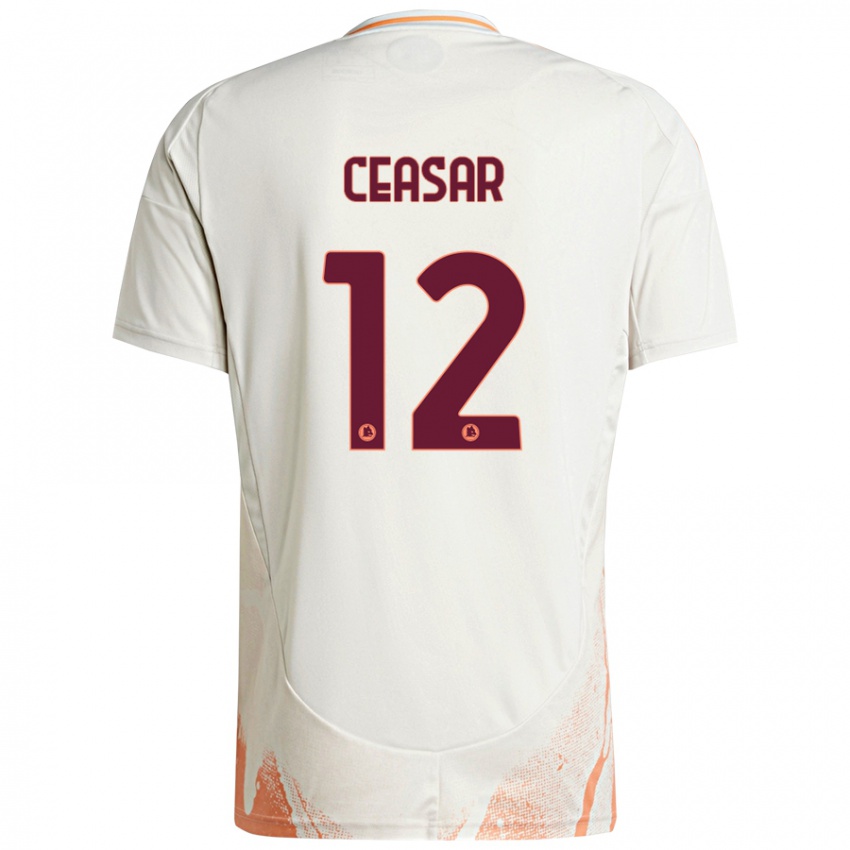 Gyermek Camelia Ceasar #12 Krém Fehér Narancs Idegenbeli Jersey 2024/25 Mez Póló Ing