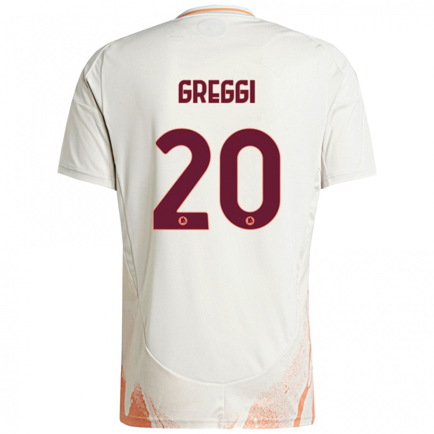 Gyermek Giada Greggi #20 Krém Fehér Narancs Idegenbeli Jersey 2024/25 Mez Póló Ing