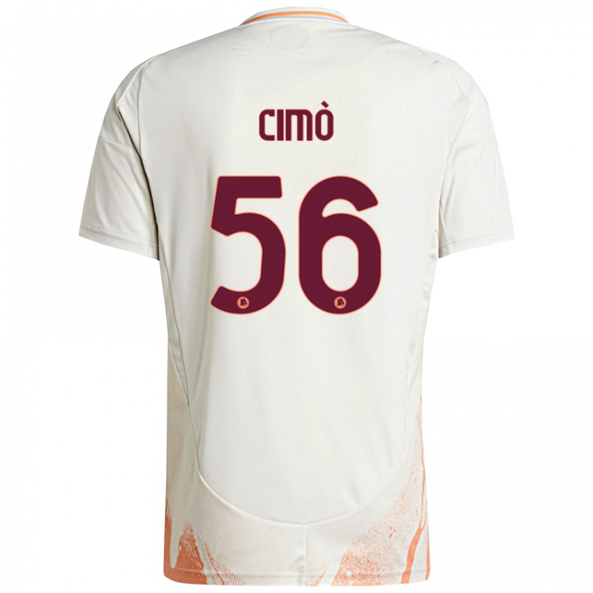 Gyermek Giada Cimò #56 Krém Fehér Narancs Idegenbeli Jersey 2024/25 Mez Póló Ing