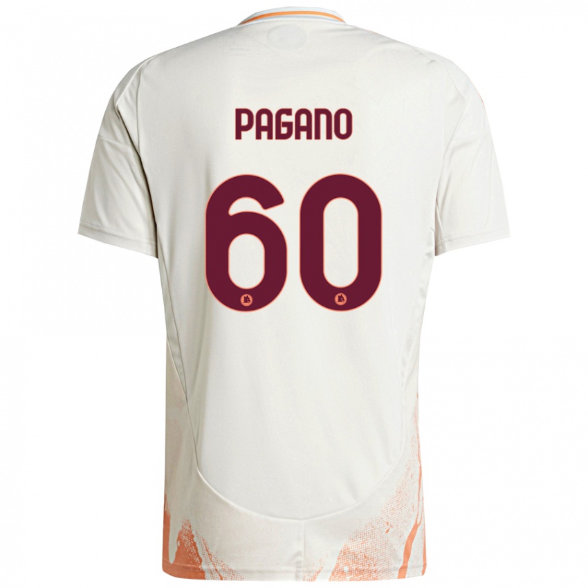 Gyermek Riccardo Pagano #60 Krém Fehér Narancs Idegenbeli Jersey 2024/25 Mez Póló Ing