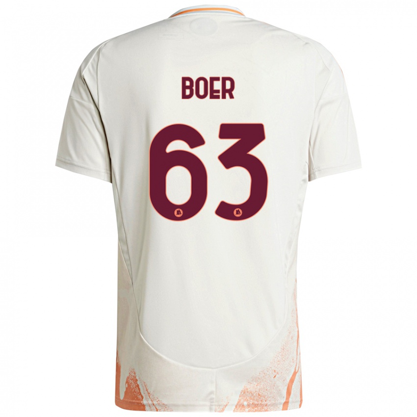 Gyermek Pietro Boer #63 Krém Fehér Narancs Idegenbeli Jersey 2024/25 Mez Póló Ing