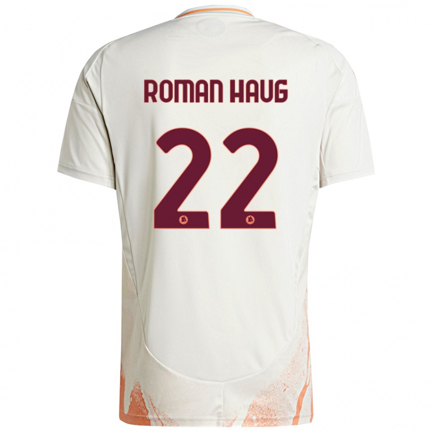 Gyermek Sophie Roman Haug #22 Krém Fehér Narancs Idegenbeli Jersey 2024/25 Mez Póló Ing