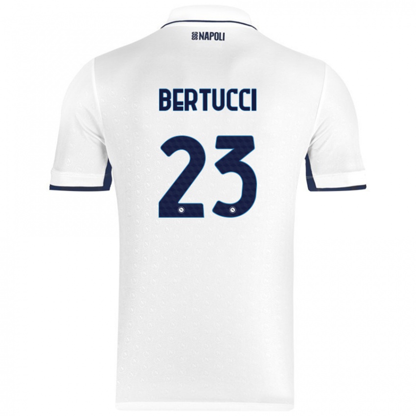 Gyermek Sofia Bertucci #23 Fehér Royal Blue Idegenbeli Jersey 2024/25 Mez Póló Ing