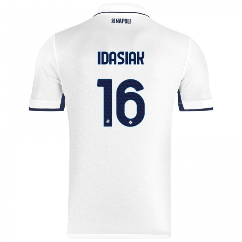 Gyermek Hubert Idasiak #16 Fehér Royal Blue Idegenbeli Jersey 2024/25 Mez Póló Ing