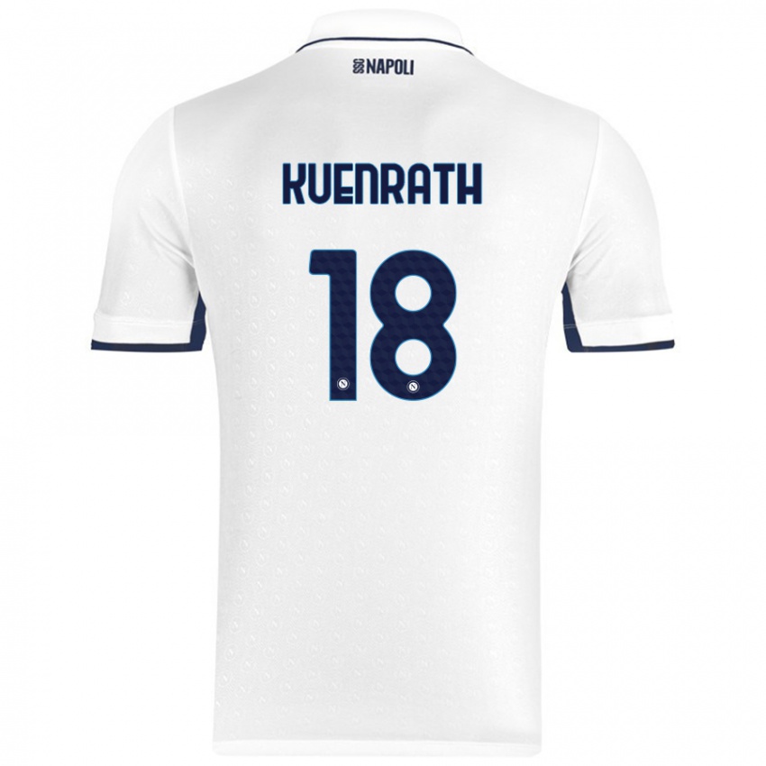 Gyermek Melanie Kuenrath #18 Fehér Royal Blue Idegenbeli Jersey 2024/25 Mez Póló Ing