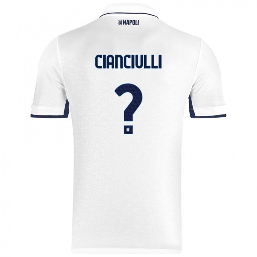 Gyermek Antonio Cianciulli #0 Fehér Royal Blue Idegenbeli Jersey 2024/25 Mez Póló Ing