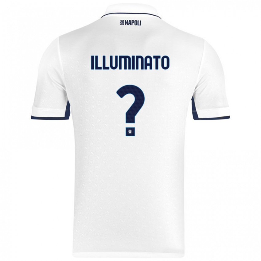 Gyermek Antonio Illuminato #0 Fehér Royal Blue Idegenbeli Jersey 2024/25 Mez Póló Ing